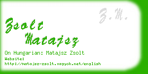 zsolt matajsz business card